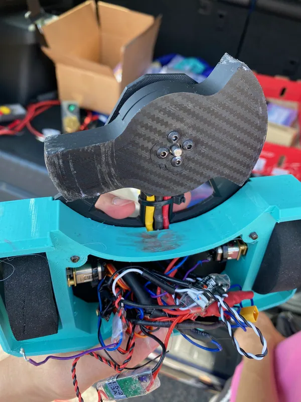 At the event: top plate lifted and the wiring out