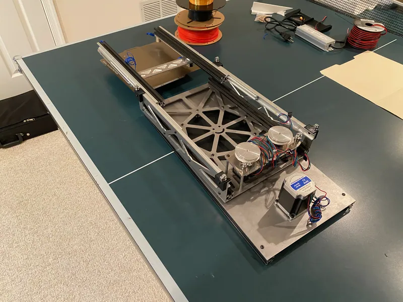 Frame, turntable and slides together for the first time (Mar 14, 2024)