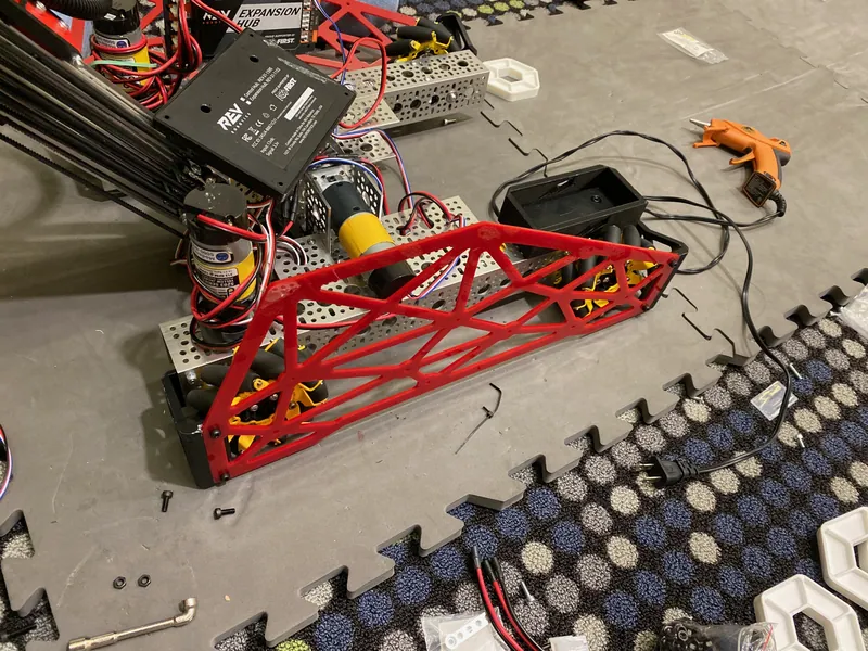 Aug 2: a sideplate bolted to the robot