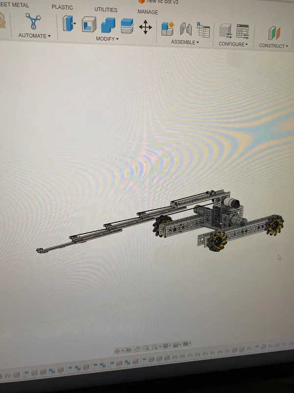 Jul 25: the first layout in Fusion 360, slides far out past the chassis