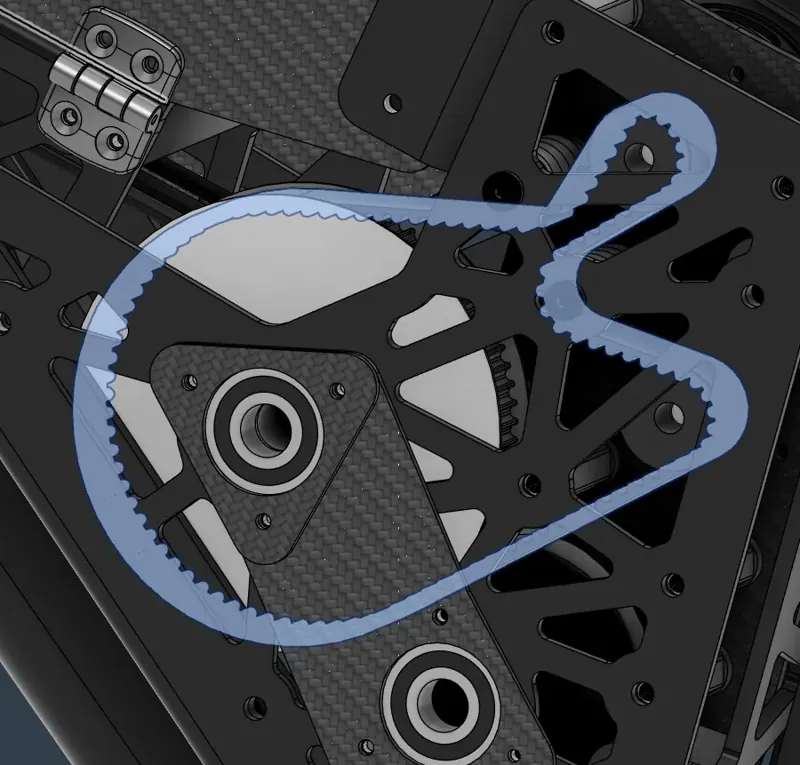 My render of the serpentine first belt, from July