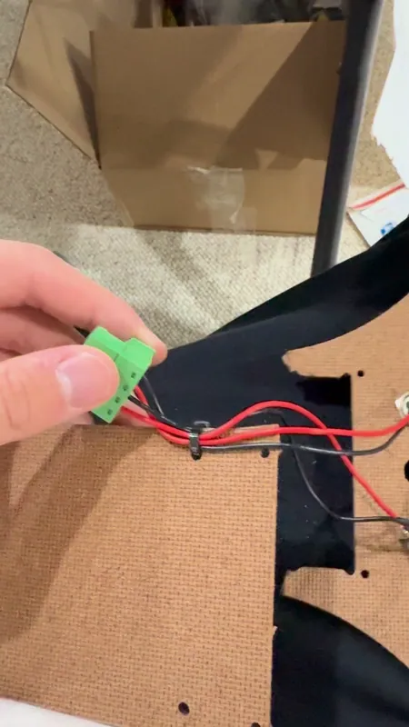 Wiring version one's top HDF plate
