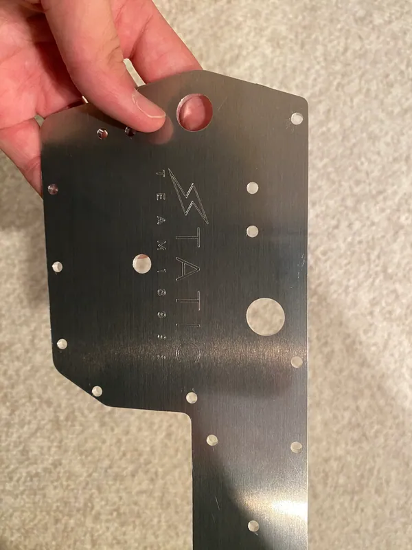 The finished plate, STATIC engraved