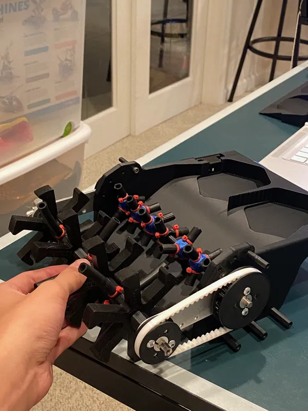 Dec 15, 2023: the first intake, star wheels on a belt drive