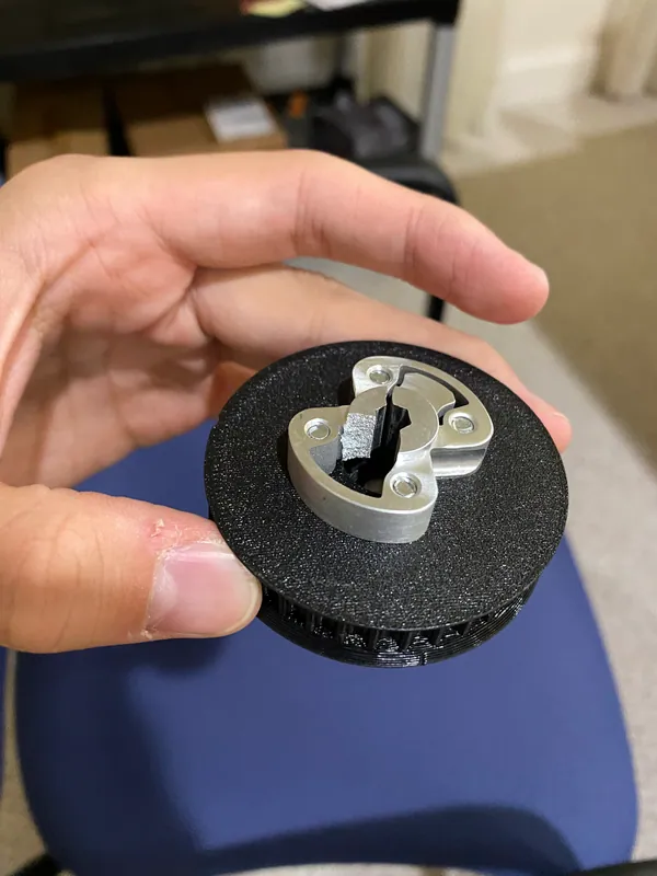 Nov 17, 2023: a printed spool built around a bolted-in aluminum hub