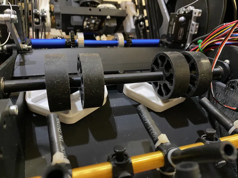 Jan 12, 2024: the foam wheels above the two cradles