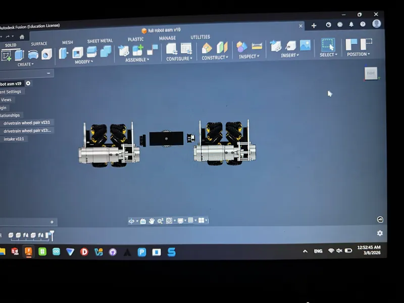 The same layout from the front