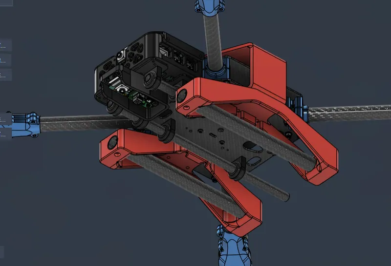 Jul 24: first CAD of the docking interface under the drone