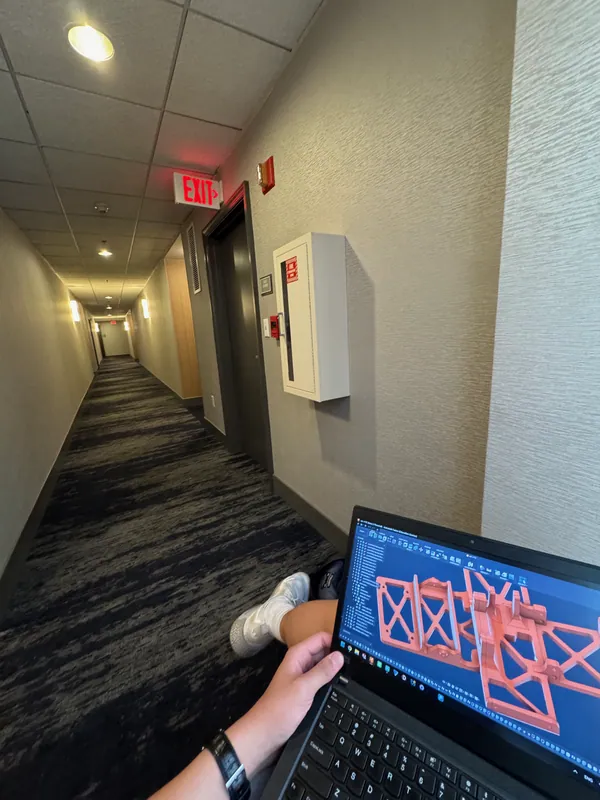 Jul 30: CADing the rover frame in the hallway