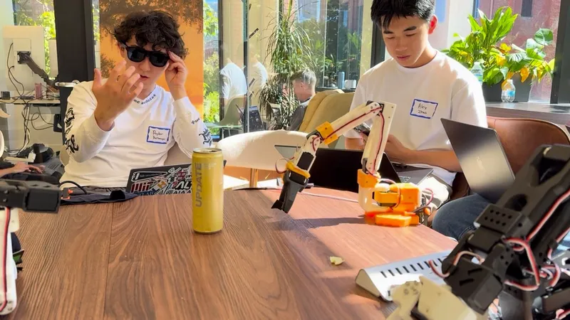 The operator in the Xreal glasses; the camera on them tracks his hand