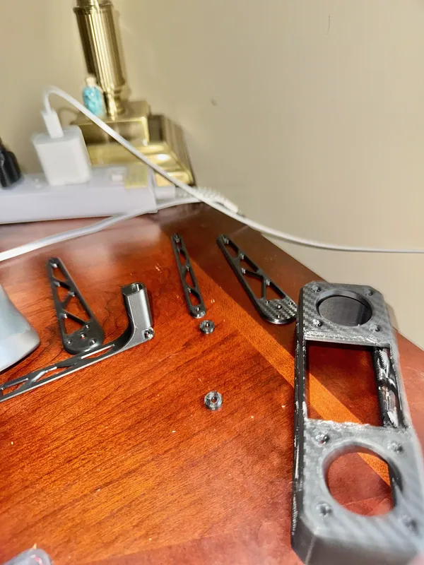 Printed arms and a motor plate