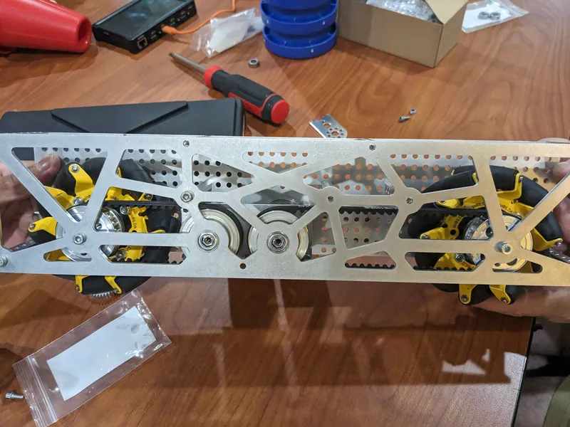 Jul 29, 2023: a finished pocketed side plate over the mecanum wheels
