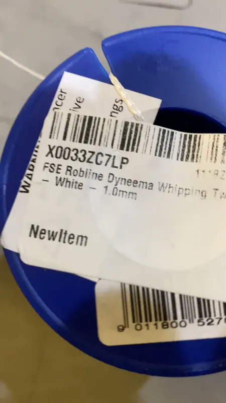 Aug 23, 2023, while stringing the lift: a spool of 1.0 mm Dyneema whipping twine